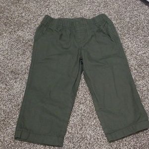 Army green toddler pants